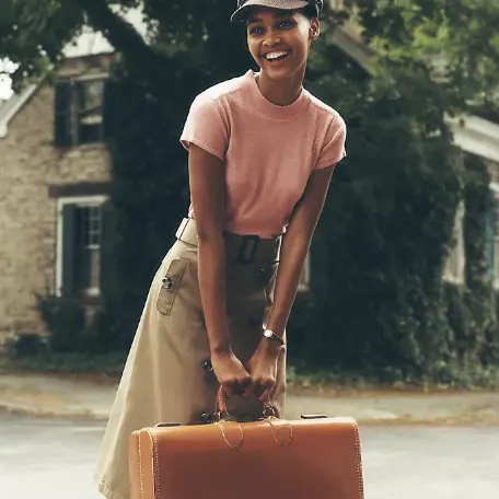 Anthropologie US：折扣区特惠清仓！Pilcro Cyris 莫代尔棉高领T恤$39