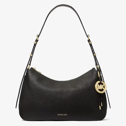 首次打折！Michael Kors Nolita 中号黑色皮革单肩包