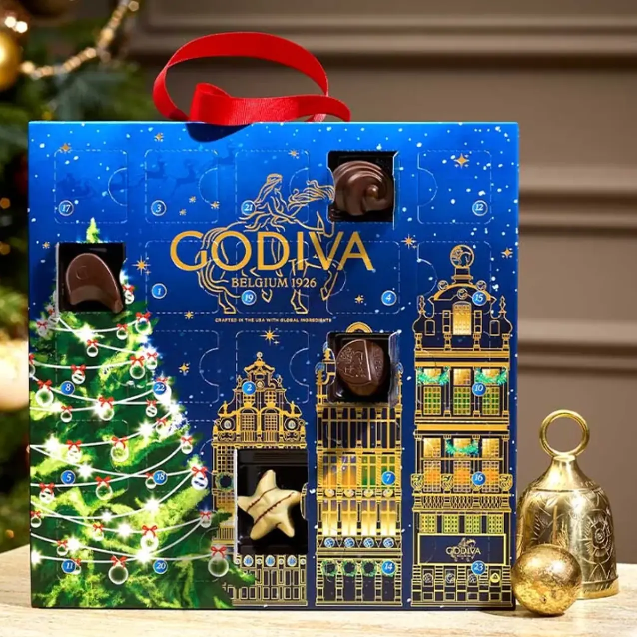 Godiva：购圣诞倒数日历赠樱桃酒心巧克力