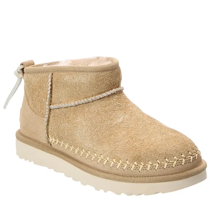 UGG W Classic Ultra Mini Biarritz 绒面短靴