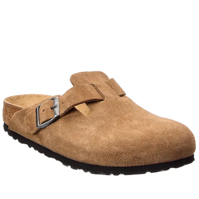 Birkenstock Boston 窄款绒面革木屐
