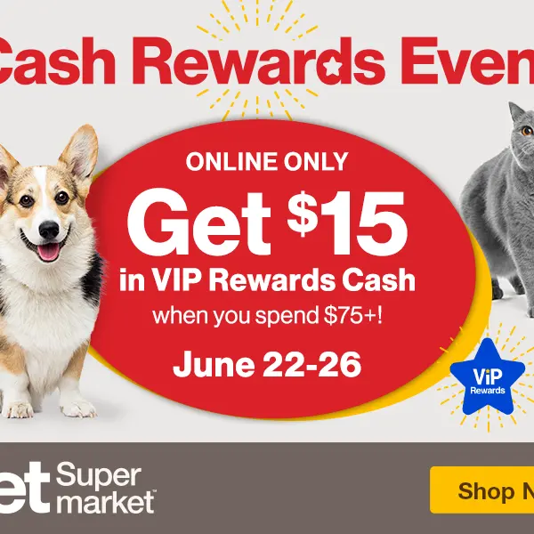 Pet Supermarket：美国的连锁宠物护理及用品商店！注册即享 $15 VIP 奖励