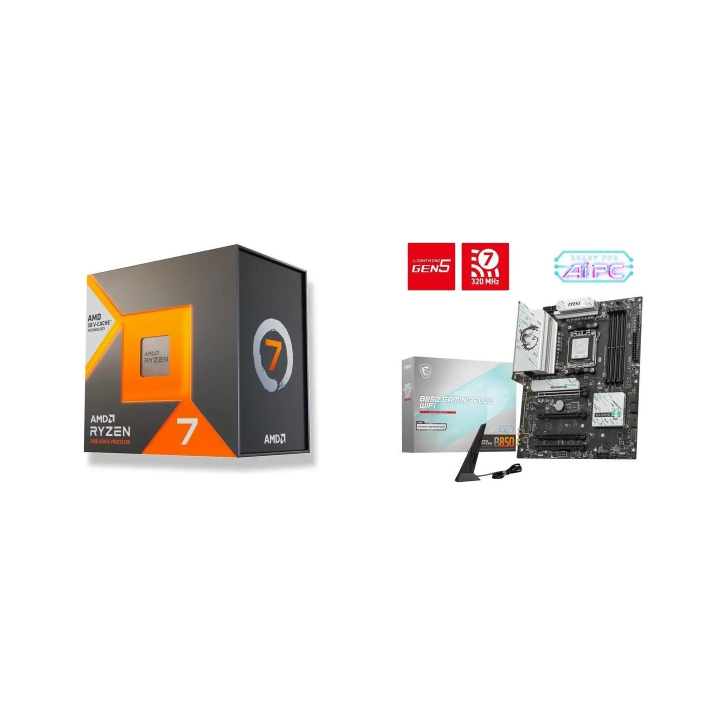 AMD 7700X3D + MSI B850 板U套装
