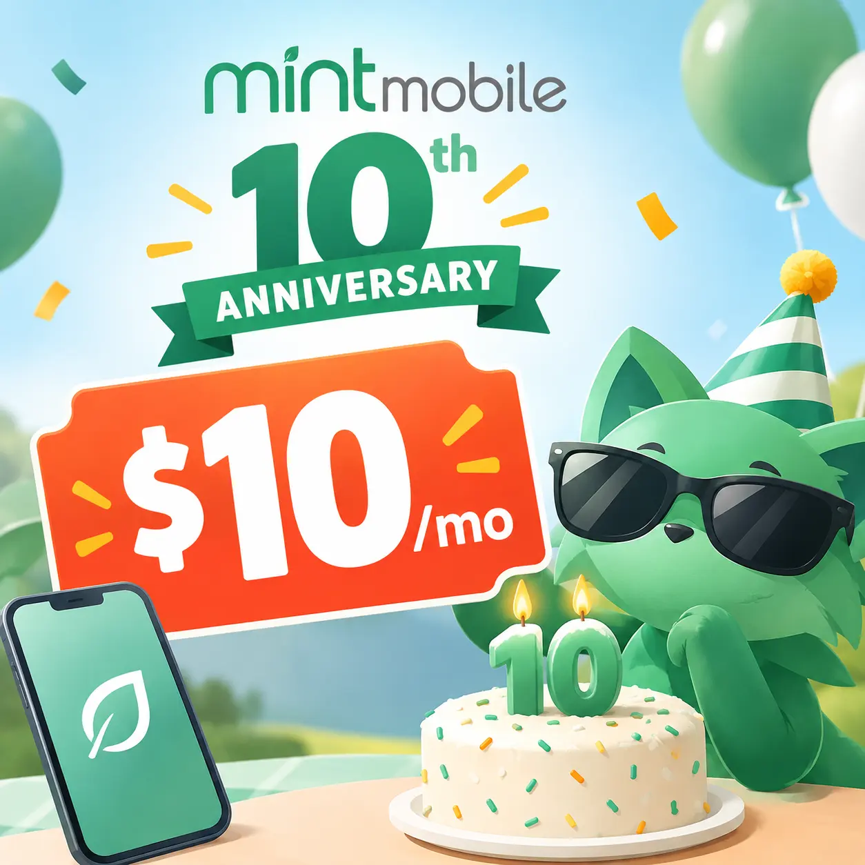 Mint Mobile：10周年特惠