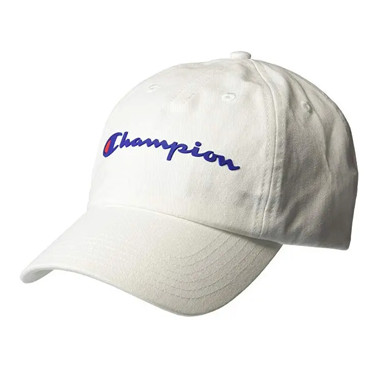 2件9.5折！Champion 冠军 经典百搭英文logo刺绣可调节棒球帽 白色