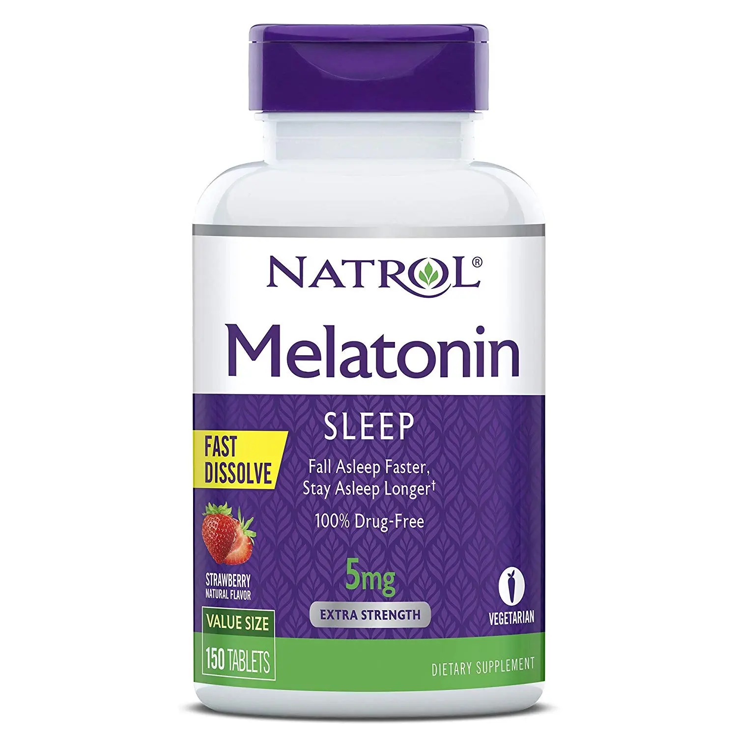 第2件半价！Natrol 褪黑素睡眠片 5mg 草莓味 90片