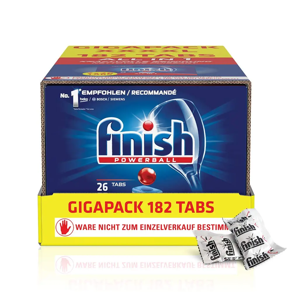 Finish 亮碟 All in 1 全效洗碗块 182块