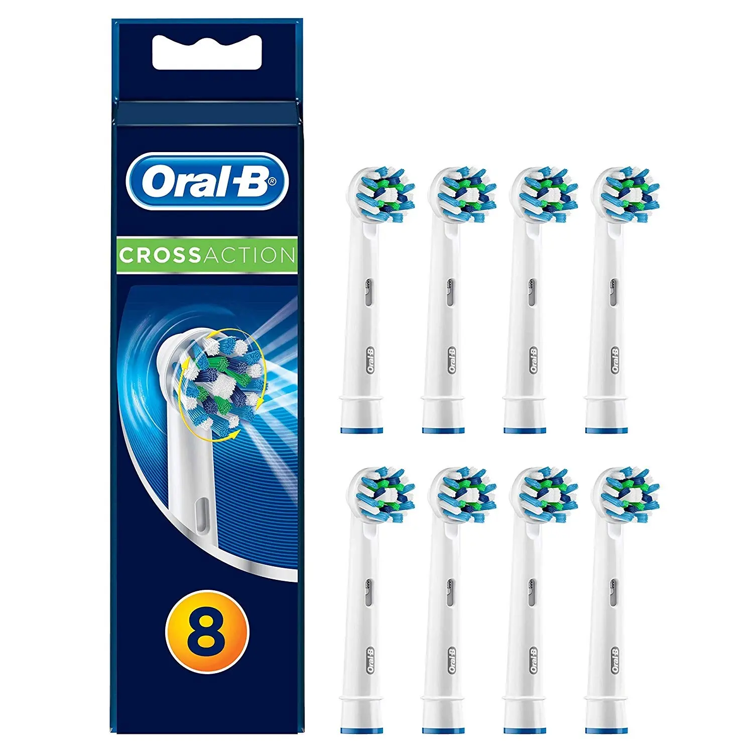 新低！Oral-B 欧乐B Cross Action 电动牙刷更换刷头 8支装
