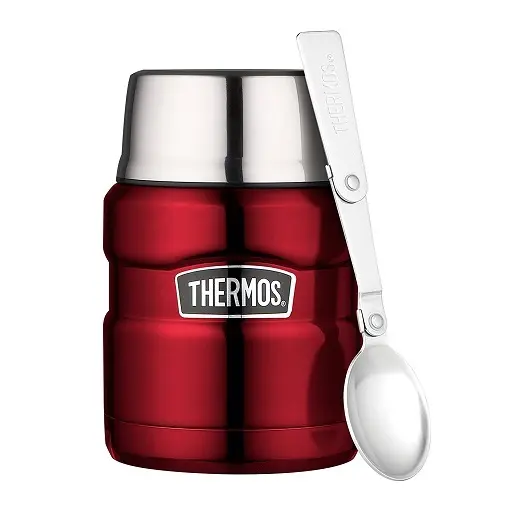 好价！Thermos 膳魔师 King Food 不锈钢蔓越莓红色焖烧杯 470ml