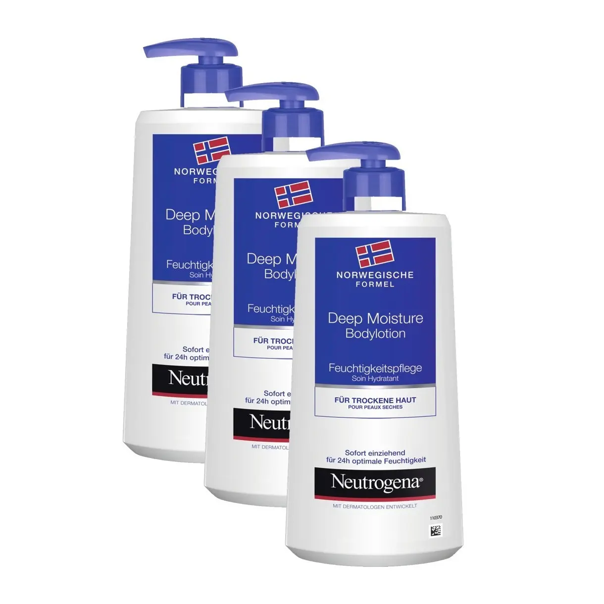 低价回归！Neutrogena 露得清 挪威配方 深层滋润身体乳 400ml*3瓶