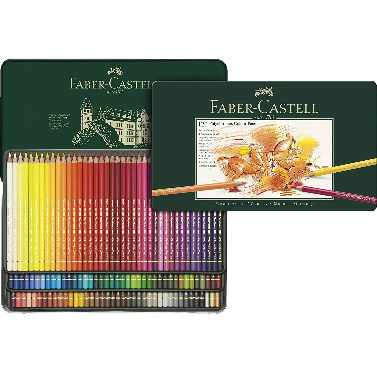 Faber Castell 辉柏嘉 110011 炫彩彩色铅笔 120色 金属盒装