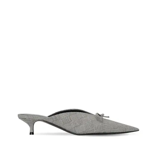 BALENCIAGA 40毫米“KNIFE”格纹新羊毛穆勒鞋