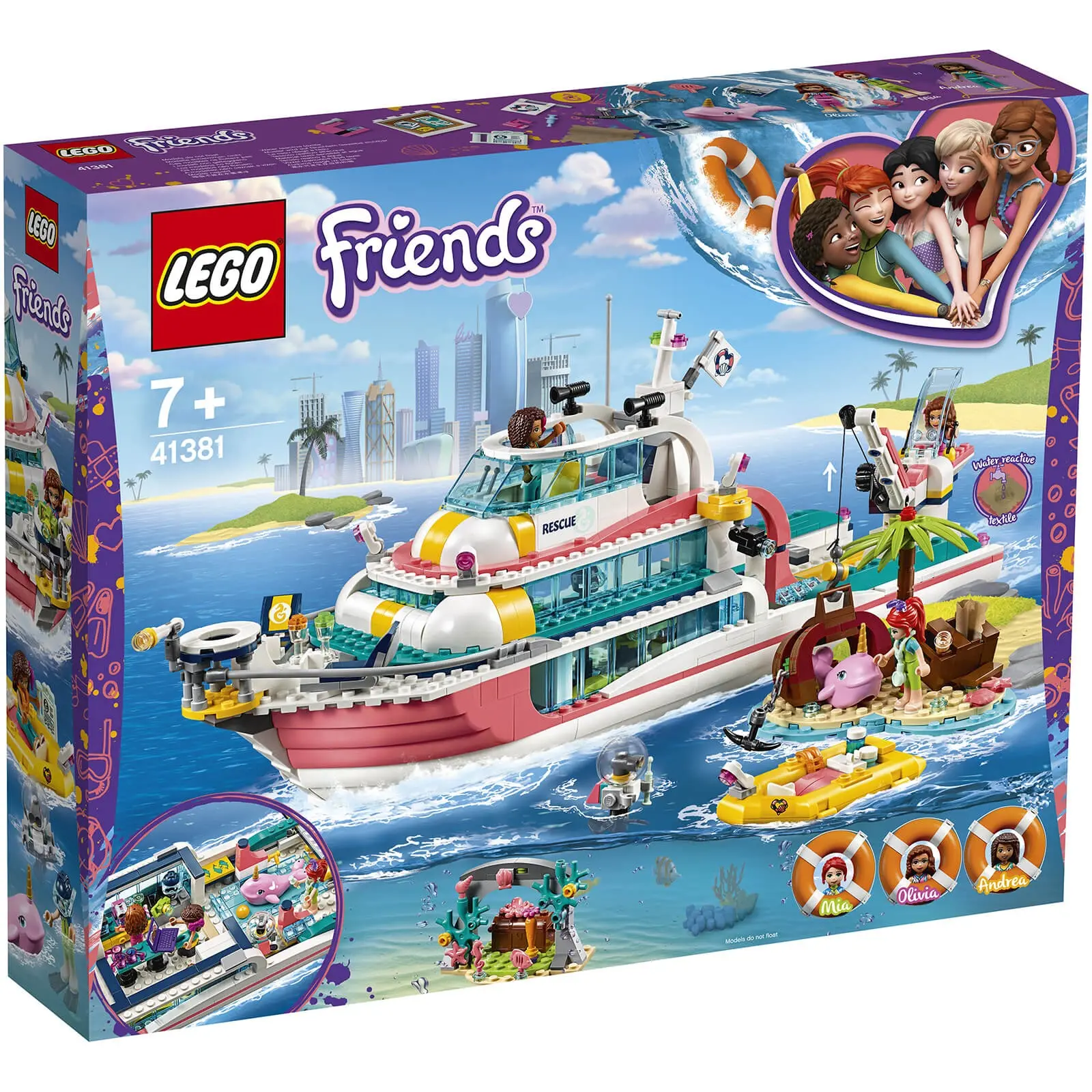 LEGO 乐高 好朋友系列 海上爱心救援船（41381）