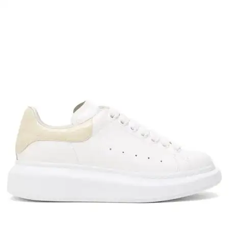 ALEXANDER MCQUEEN Raised-sole 女款厚底小白鞋