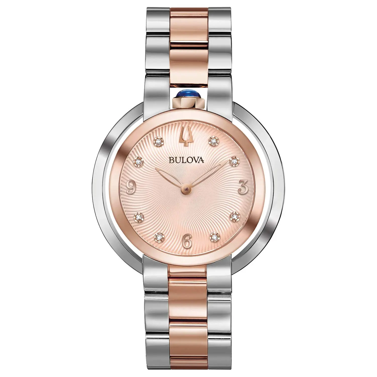 BULOVA 宝路华 Rubaiyat系列 双色钢带镶钻石英手表 98P174