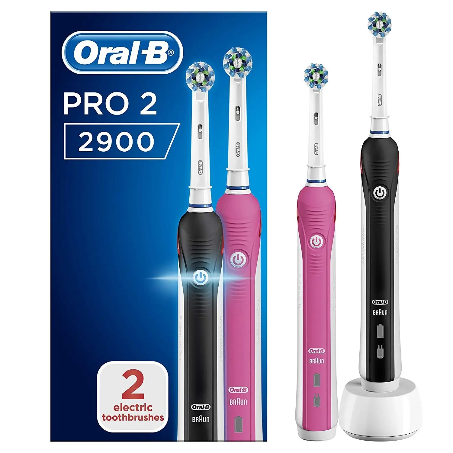 Oral-B 欧乐B Pro 2 2900 3D智能电动牙刷 2支装