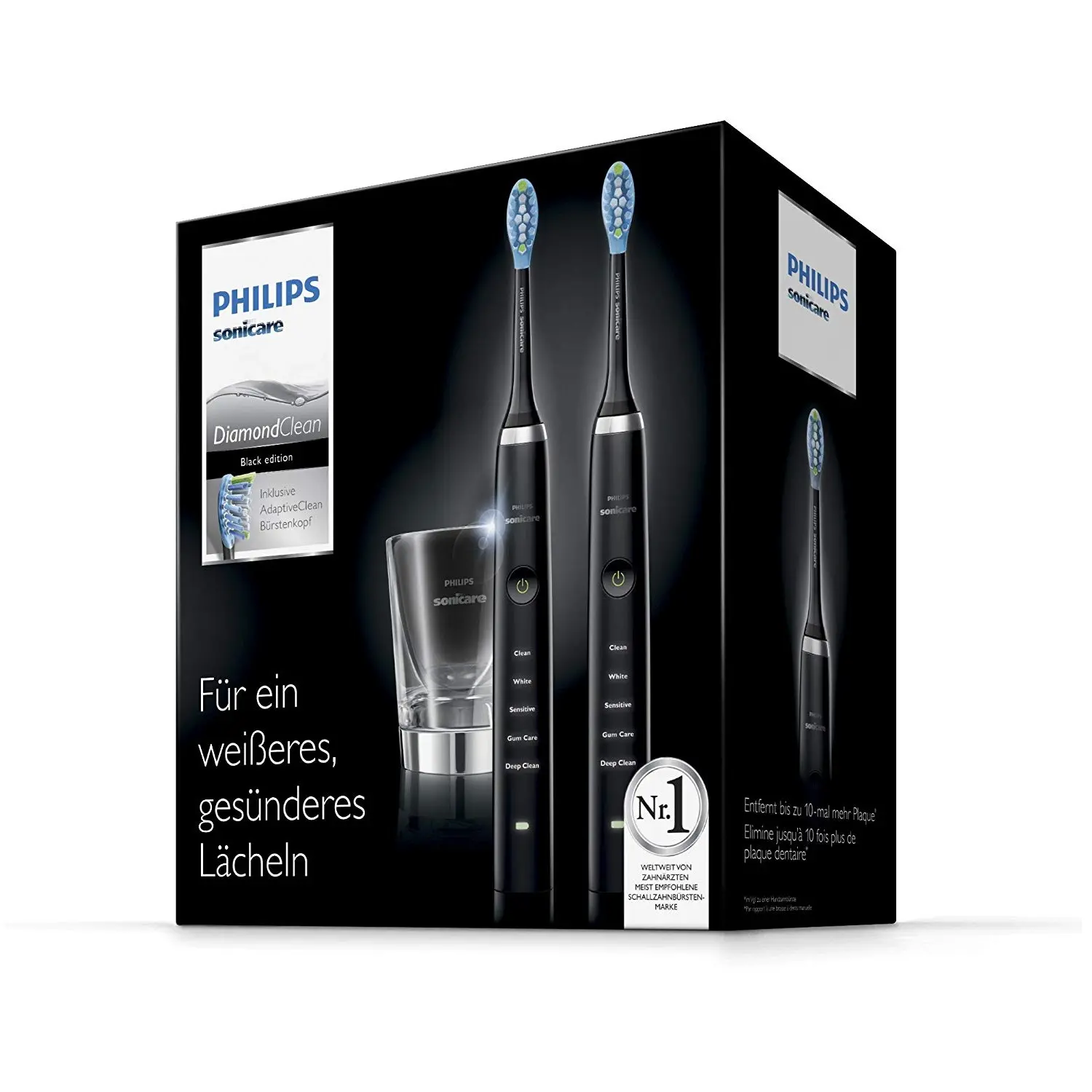 黑钻好价！Philips 飞利浦 HX9357/87 钻石亮白电动牙刷2支装