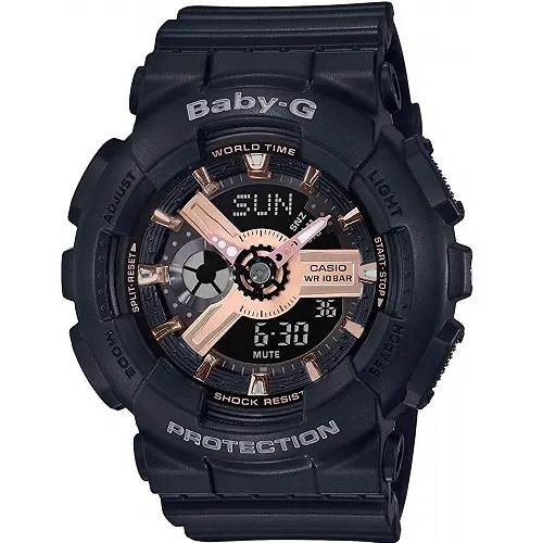 CASIO 卡西欧 BABY-G 双显运动腕表 黑色 BA-110RG
