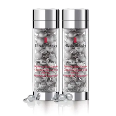 送价值$128好礼！Elizabeth Arden 银胶夜间亮白精华 2*50粒 价值$168