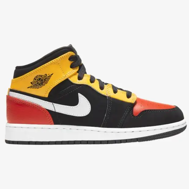 乔丹 Air Jordan 1 Mid 大童款篮球鞋 番茄炒蛋