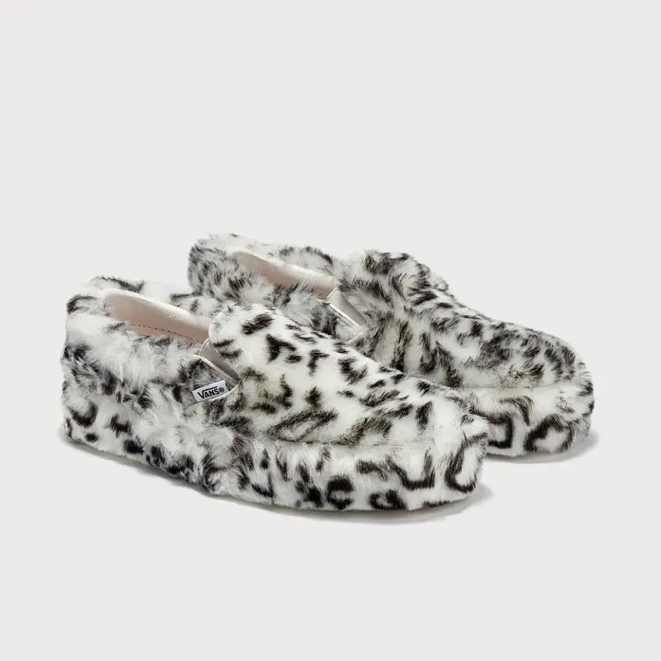 Sandy Liang X Vans 联名 动物纹毛毛厚底鞋