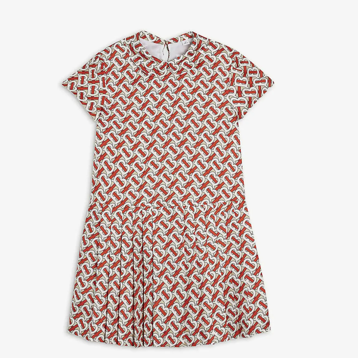Burberry Lenka 交织字母印花真丝连衣裙 3-14 岁