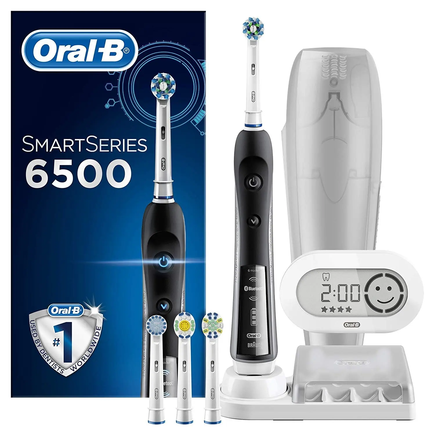 好价！Oral-B 博朗欧乐-B 智能系列 6500 蓝牙电动充电牙刷 配4个刷头