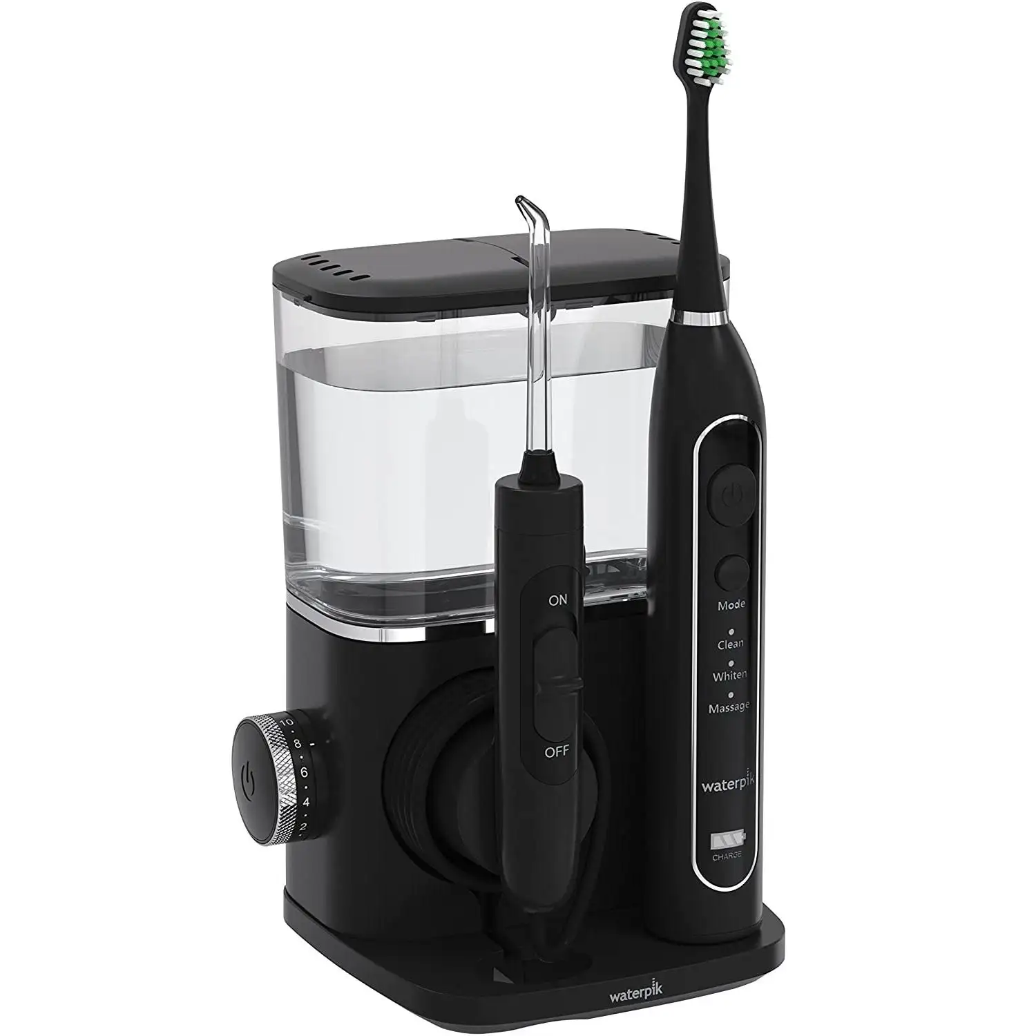Waterpik 洁碧 CC-01 家用水牙线+电动牙刷护理套装 需配变压器 黑色