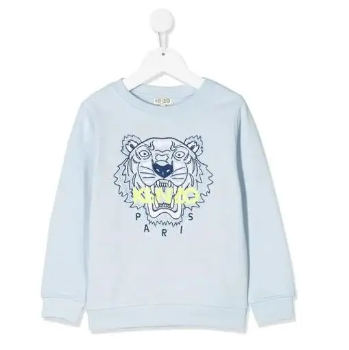 KENZO KIDS logo刺绣套头衫