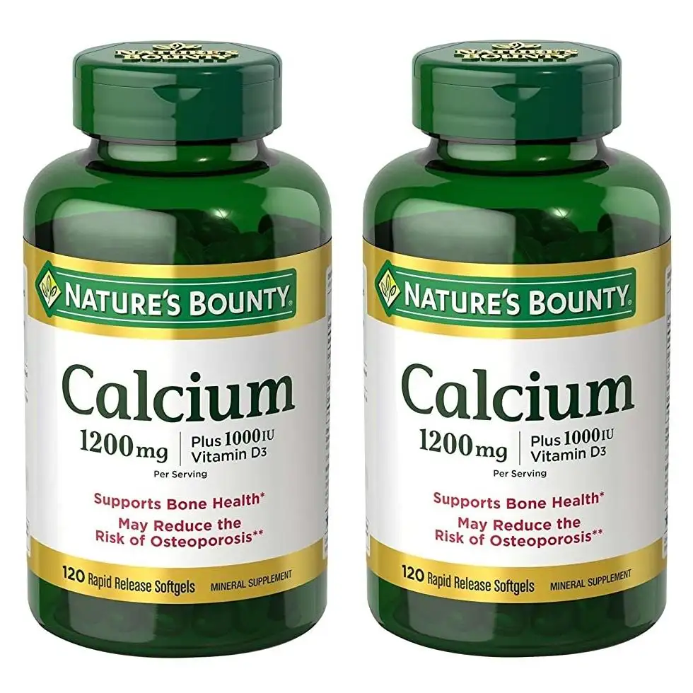 Nature's Bounty 自然之宝 维生素D3钙片 1200mg 120粒*2瓶
