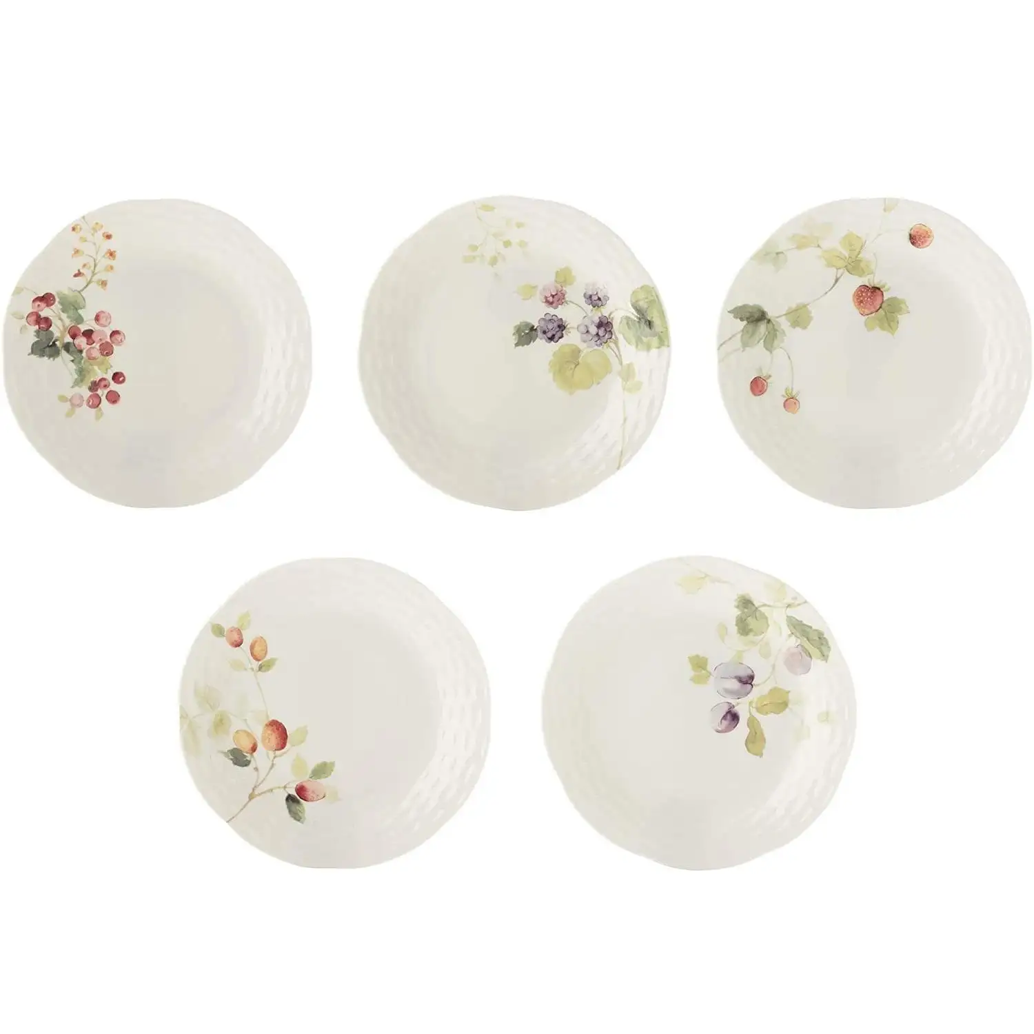 NARUMI 鸣海 露西花园系列骨瓷餐盘 17cm 餐具5件套