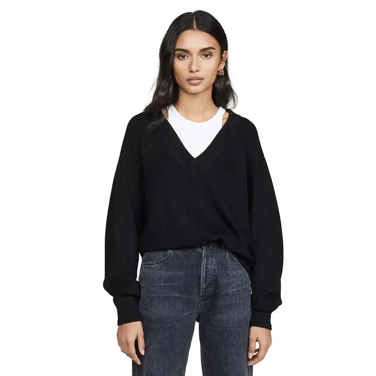 alexanderwang.t V 领双层毛衣