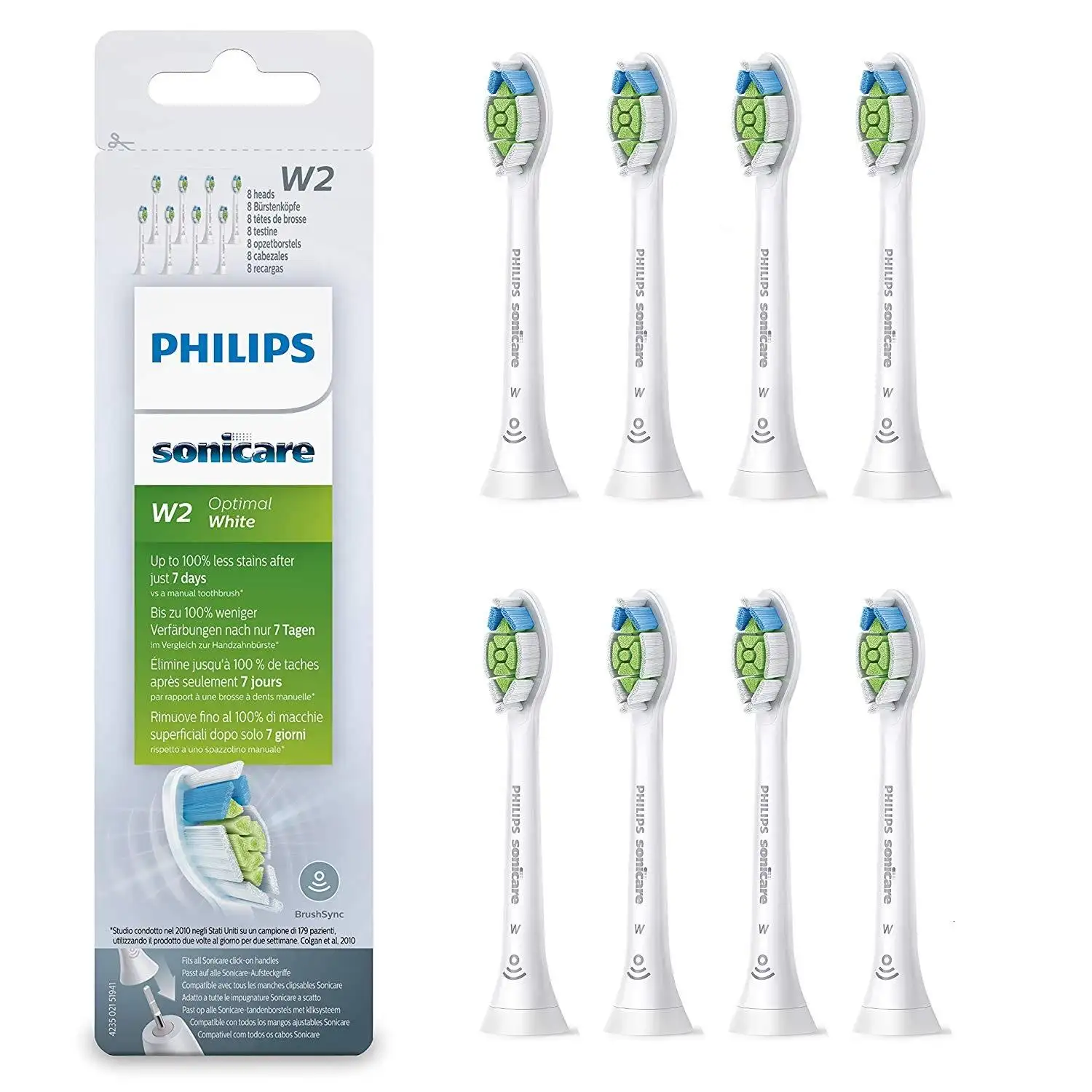 3件9.2折！Philips Sonicare 飞利浦 HX6068/12 电动牙刷钻石清洁刷头 8个