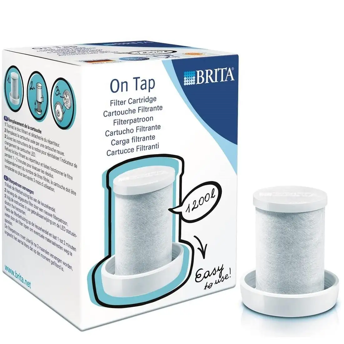 近期低价！Brita 碧然德 On Tap 家用厨房水龙头滤水器滤芯 1个装