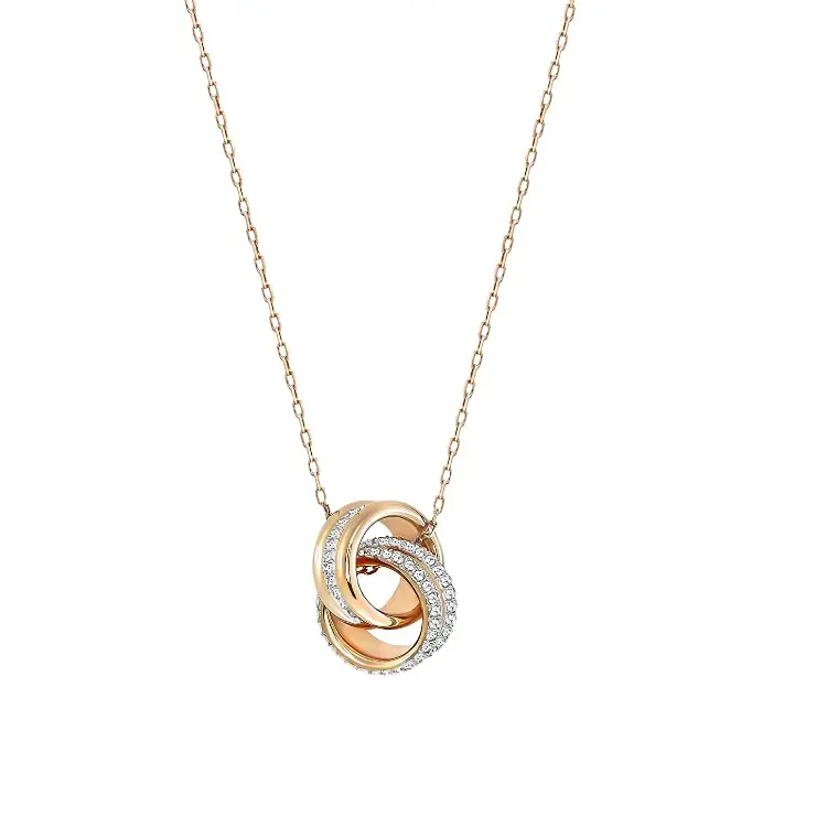 Swarovski 施华洛世奇 立体编结双环水晶项链