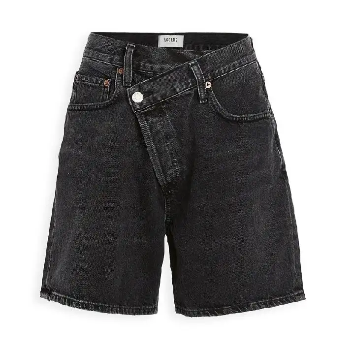 AGOLDE Crisscross Upsized 黑色牛仔短裤