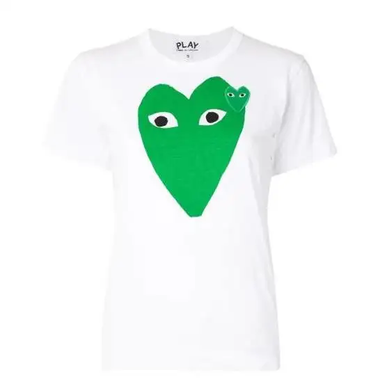 COMME DES GARÇONS PLAY logo心形印花修身T恤