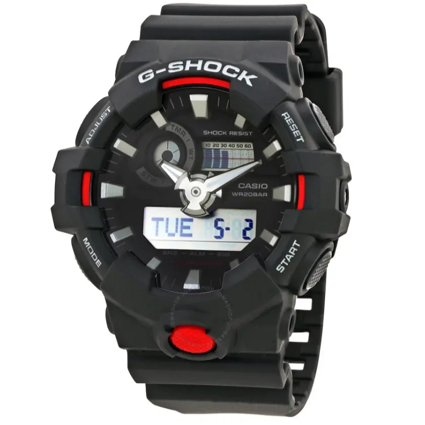 Casio 卡西欧 G-Shock 系列 黑色男士运动腕表 GA700-1A