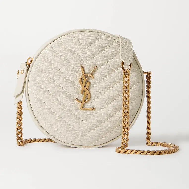 Saint Laurent Circle 绗缝纹理皮革单肩包