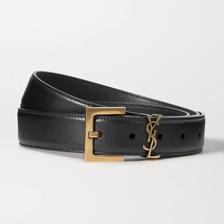 SAINT LAURENT 带缀饰皮革腰带