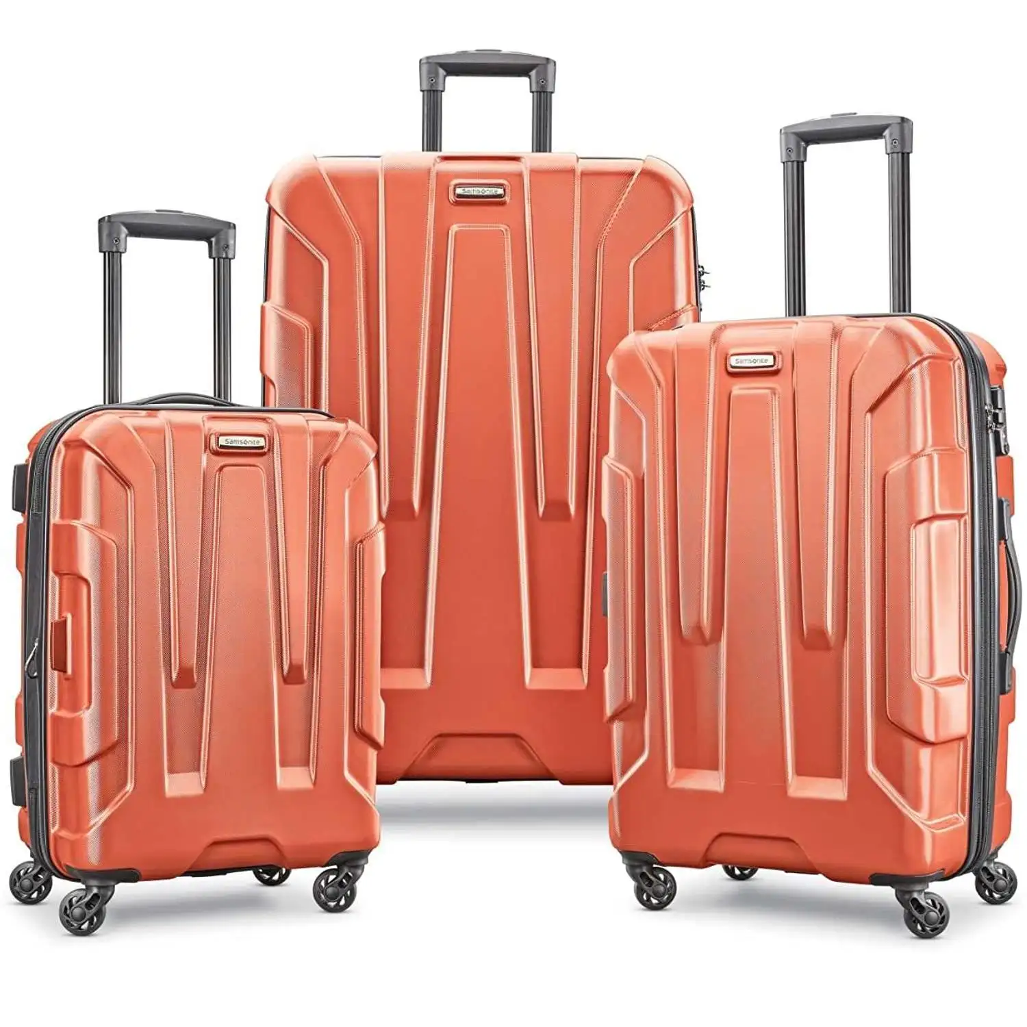 近期好价！Samsonite 新秀丽 Centric 万向轮行李箱3件套 20+24+28寸 橙色