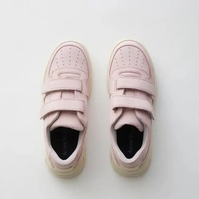 ACNE STUDIOS Steffey Nubuk 粉色运动鞋