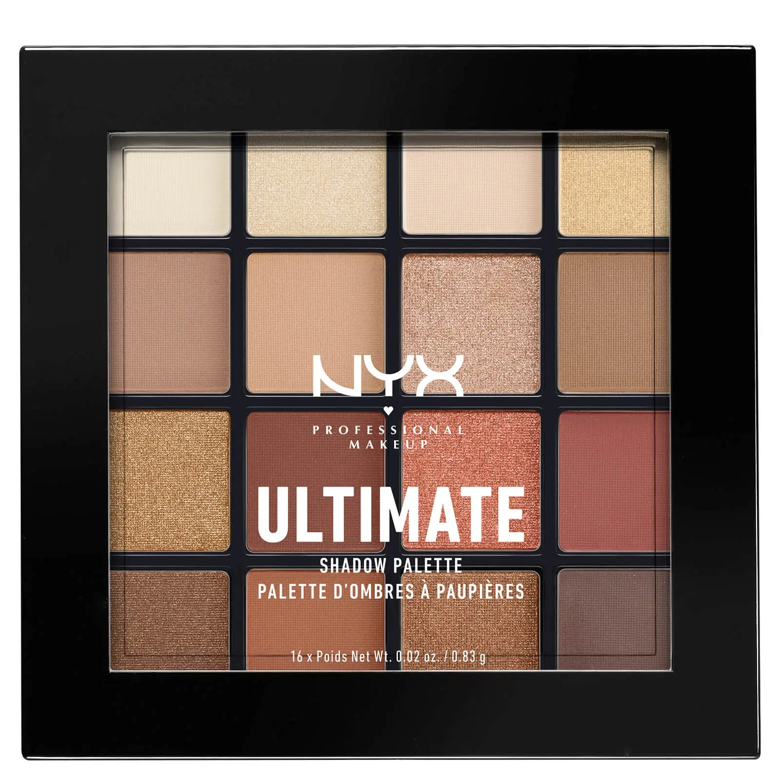 NYX 16色眼影 WARM NEUTRALS