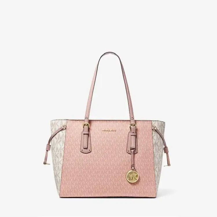 Michael Kors Voyager 中号老花拼色托特包
