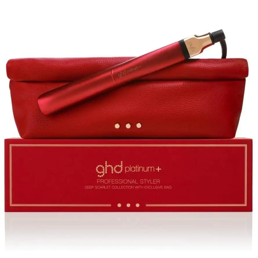 ghd platinum+ 限量深红色卷发棒套装