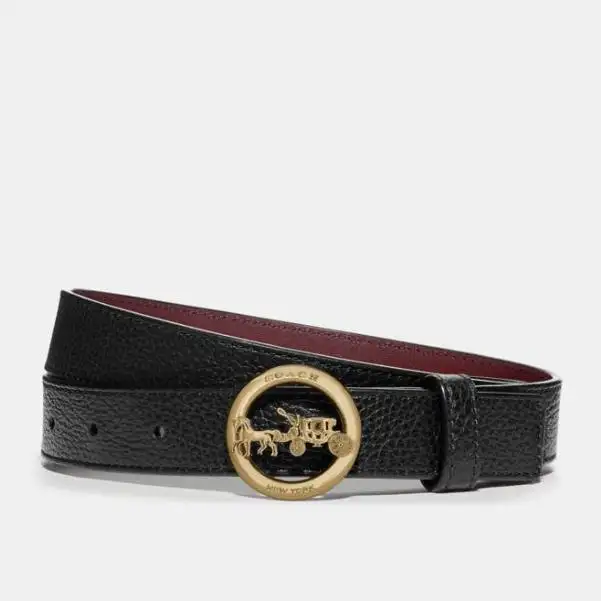 Coach 马车logo五金真皮腰带