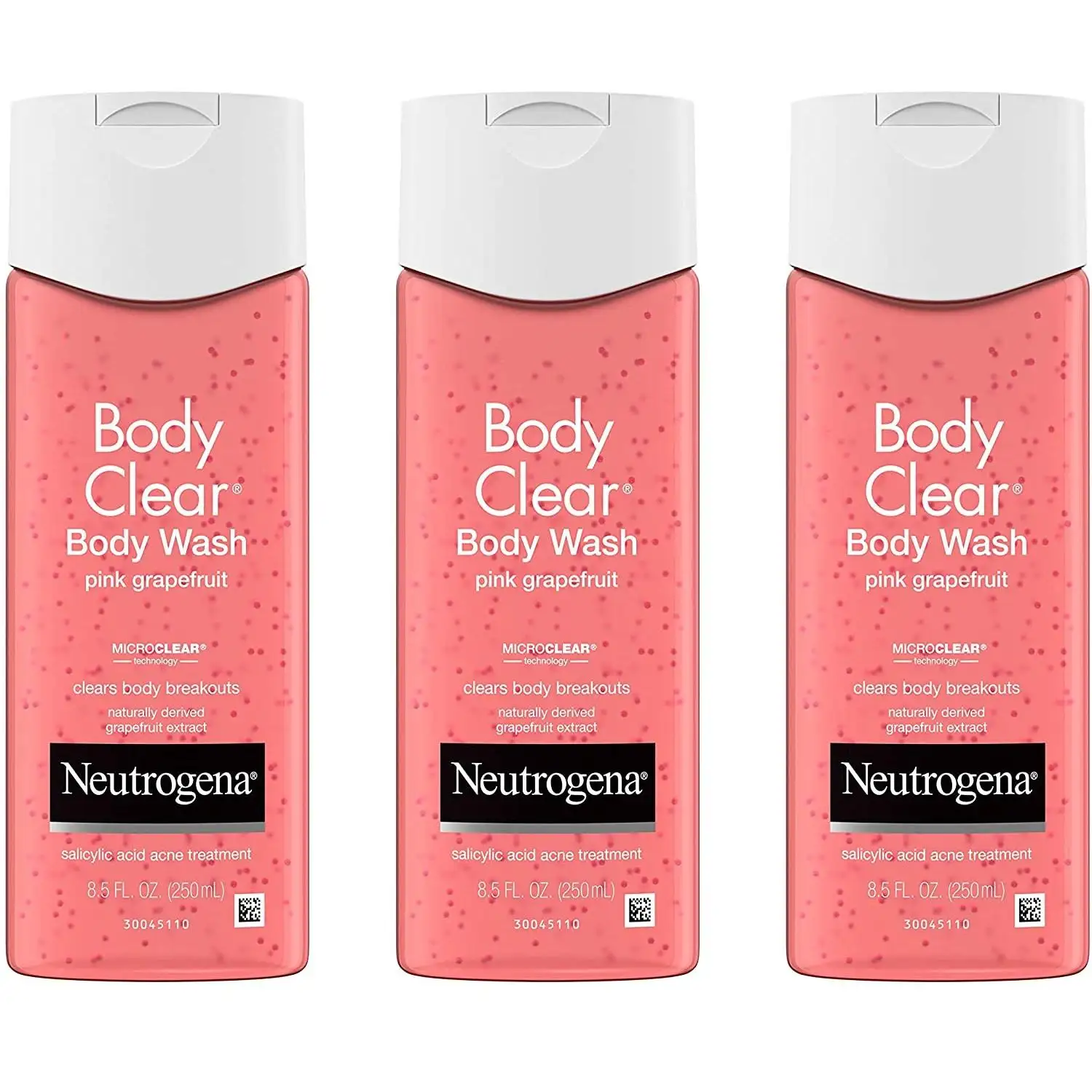 小降！Neutrogena 露得清 粉红葡萄柚祛痘沐浴露 250ml*3瓶