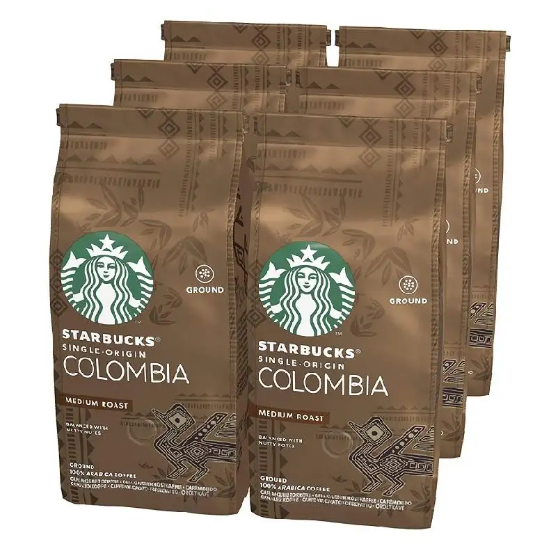 新低！STARBUCKS 星巴克 Single-Origin Colombia 咖啡粉 (6 x 200g)
