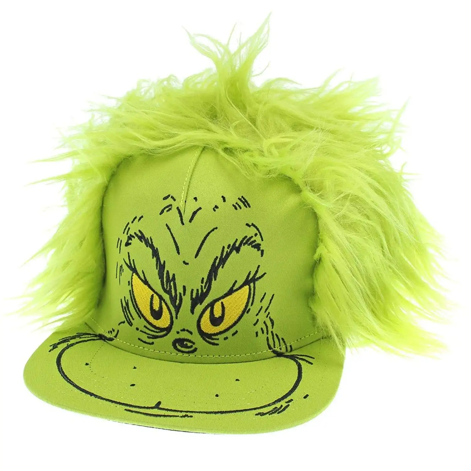 Bioworld Dr. Seuss 帽子 Grinch 毛发服装平舌帽