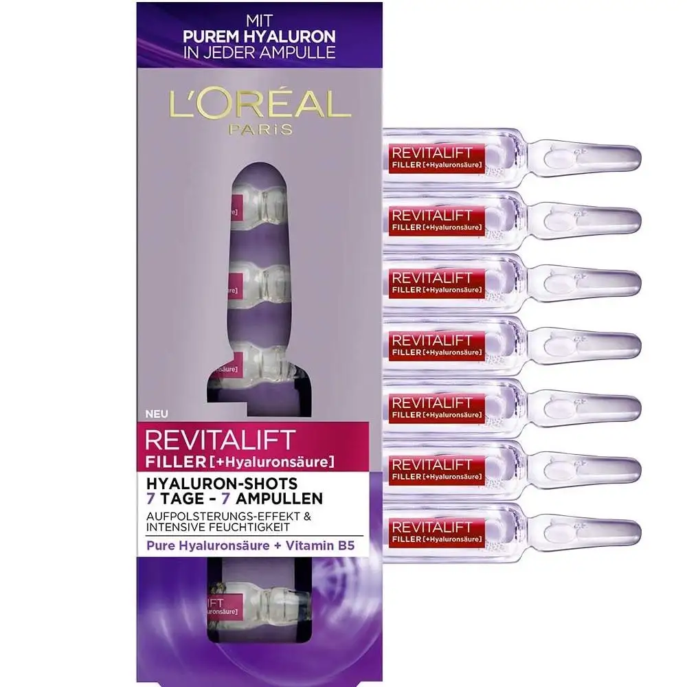 降！L'Oreal 欧莱雅 德国版复颜玻尿酸充盈安瓶精华 7支*1.5ml